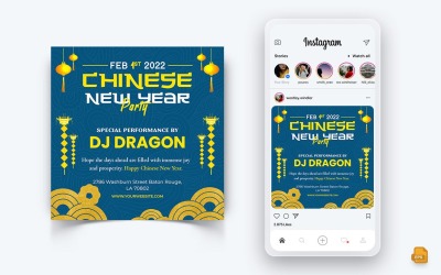 Čínský Nový rok na sociálních sítích Instagram Post Design-06