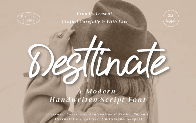 Desttinate – Modern Script Fonts