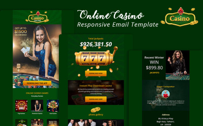 OnlineCasino - Modello di newsletter e-mail reattivo