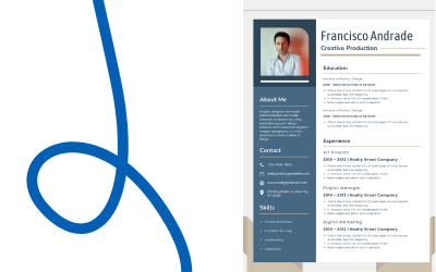 Proffetional Resume Template Editable, Printable