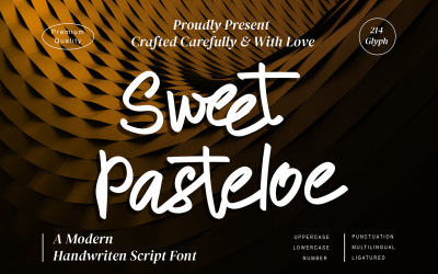Sweet Pasteloe - Caratteri di script moderni
