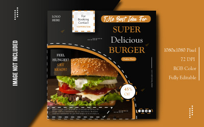 Banner per social media super hamburger