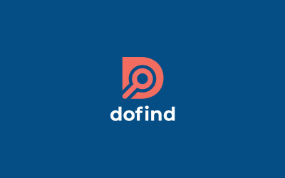 D brief Dofind Logo ontwerpsjabloon