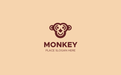 Modèle de conception de logo de singe