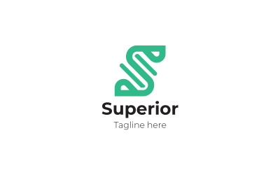Modelo de Design de Logotipo Superior com letra S