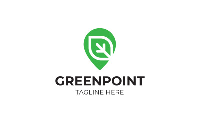 Ontwerpsjabloon voor groene punt-logo