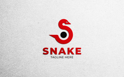Plantilla de diseño de logotipo de serpiente de letra S