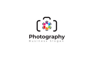 Plantilla vectorial de diseño de logotipo de fotografía