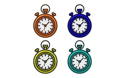 Stopwatch illustrated in vector on a background