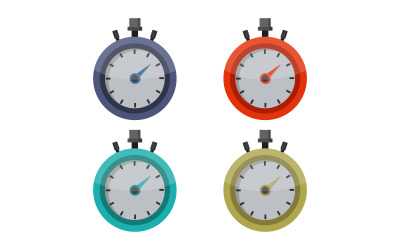 Stopwatch illustrated in vector on white background