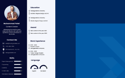 Szablon CV twórcy treści
