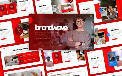 Brandwave Marketing Багатоцільовий шаблон презентації PowerPoint