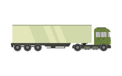 Camión ilustrado en vector sobre fondo blanco