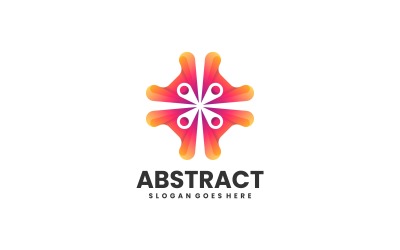 Vector abstrakt blomma gradient logotyp