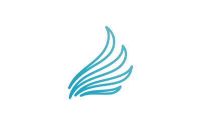Vogelvleugel Vector Logo ontwerpsjabloon V6