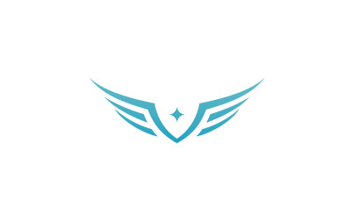 Vogelvleugel Vector Logo ontwerpsjabloon V8