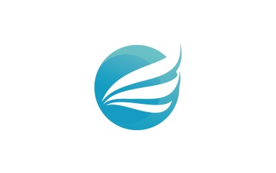 Vogelvleugel Vector Logo ontwerpsjabloon V9