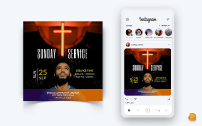 Církevní motivační projev Sociální média Instagram Post Design-15