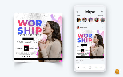 Discours de motivation de l&amp;#39;église Médias sociaux Instagram Post Design-20