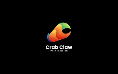 Gradientowe kolorowe logo krab pazur