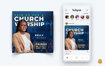 Kyrkans motiverande tal Sociala medier Instagram Post Design-01