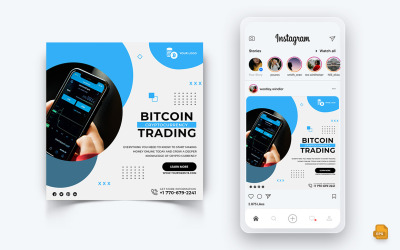 Conception de publication Instagram sur les médias sociaux CryptoCurrency-03