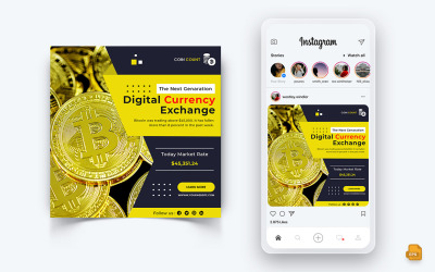 Conception de publication Instagram sur les médias sociaux CryptoCurrency-07
