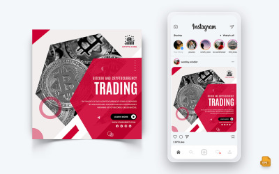 Conception de publication Instagram sur les médias sociaux CryptoCurrency-09