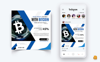 Conception de publication Instagram sur les médias sociaux CryptoCurrency-10