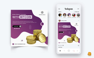 Conception de publication Instagram sur les médias sociaux CryptoCurrency-11