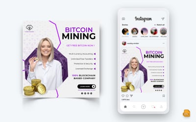 Conception de publication Instagram sur les médias sociaux CryptoCurrency-15