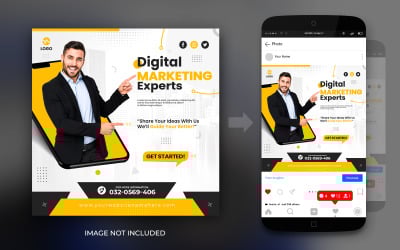Digital Marketing Agency And Corporate Social Media Post Design Template