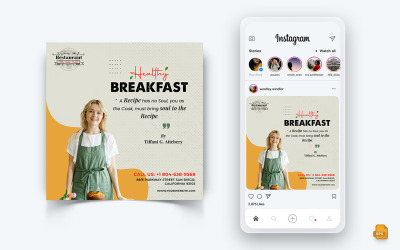 Eten en Restaurant Aanbiedingen Kortingen Service Social Media Instagram Post Design-62