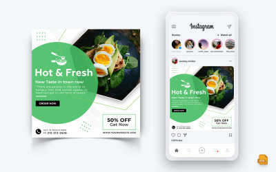 Food and Restaurant Offers Discounts Service Social Media Instagram Post Design-34