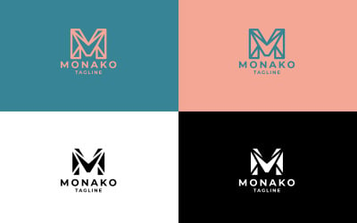 Logotipo profissional Monako Letter M