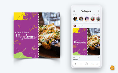 Mat och restaurang erbjuder rabatter Service Sociala medier Instagram Post Design-30