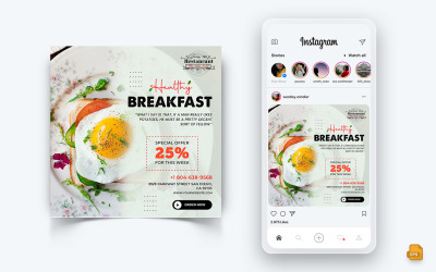 Mat och restaurang erbjuder rabatter Service Sociala medier Instagram Post Design-52