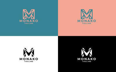Professioneel Monako Letter M-logo