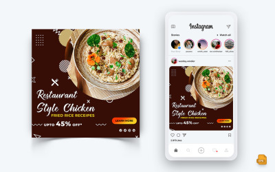 食品和餐厅提供折扣服务社交媒体 Instagram Post Design-10