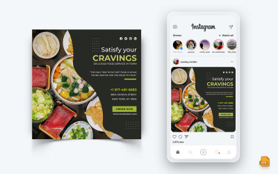 食品和餐厅提供折扣服务社交媒体 Instagram Post Design-39