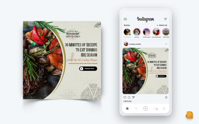 食品和餐厅提供折扣服务社交媒体 Instagram Post Design-51