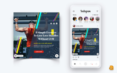 Gym och Fitness Studio Social Media Instagram Post Design-05