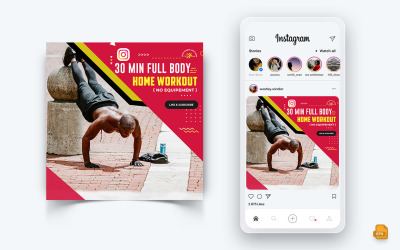 Gym och Fitness Studio Social Media Instagram Post Design-09