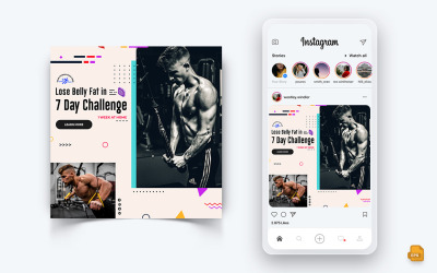 Gym och Fitness Studio Social Media Instagram Post Design-11