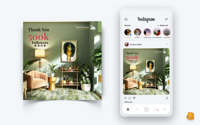 Interieurontwerp en meubilair Sociale media Instagram Post Design-47