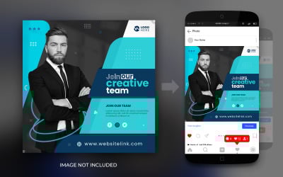 Agence d'experts en marketing numérique et modèle de conception graphique de poste d'entreprise