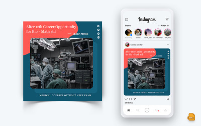 Conception de publication Instagram sur les médias sociaux médicaux et hospitaliers-02