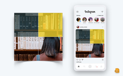 Día Nacional del Bibliotecario Social Media Instagram Post Design-12