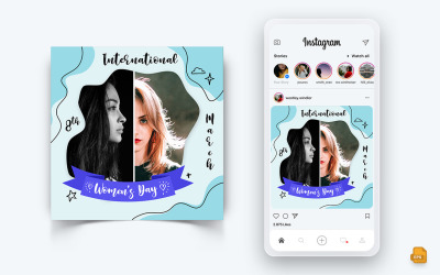 Diseño de publicación de Instagram en redes sociales del Día Internacional de la Mujer-14