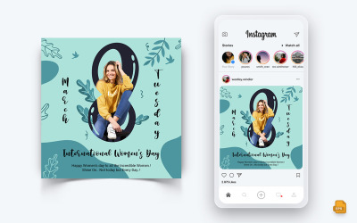 Diseño de publicación de Instagram en redes sociales del Día Internacional de la Mujer-16